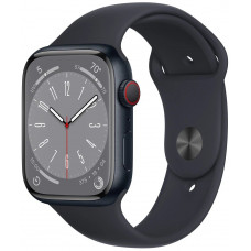Смарт-часы Apple Watch Series 8 (45mm) Midnight Aluminium case, Midnight sport band