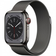 Часы Apple Watch Series 8 GPS + Cellular 45 мм, корпус нержавеющая сталь «серый космос», м