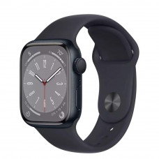 Часы Apple Watch Series 8 GPS + Cellular 45мм Stainless Steel Case with Sport Band Midnigh