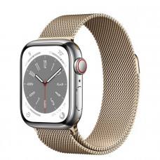 Часы Apple Watch Series 8 GPS + Cellular 45мм Stainless Steel Case with Milanese Loop Gold
