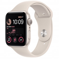 Смарт-часы Apple Watch A2723 SE 2nd Gen, 44 мм, Starlight, Aluminum Case, Sport Band, ML