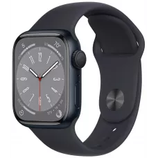 Смарт-часы Apple Watch Series 8 черные 41 мм S-M спортивный ремешок