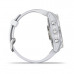 Часы Garmin Fenix 7s серебристый с белым силиконовым ремешком