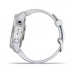 Часы Garmin Fenix 7s серебристый с белым силиконовым ремешком