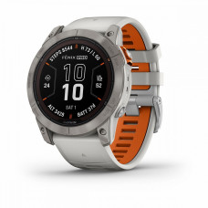 Смарт-часы Garmin Fenix 7X Pro серебристый/бежевый, оранжевый (010-02778-14)